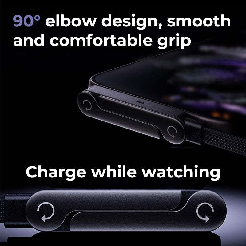 ⚡2-in-1 Invisible Holder Charger Cable – 240W Fast Charging Cord with Built-In Phone Stand