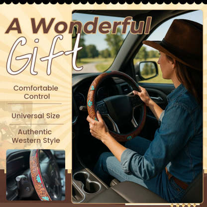 🤠 Western Cowboy Steering Wheel Cover