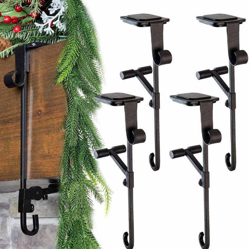 🎄 2-in-1 Fireplace Stocking & Garland Hanger – No Drill, No Mess