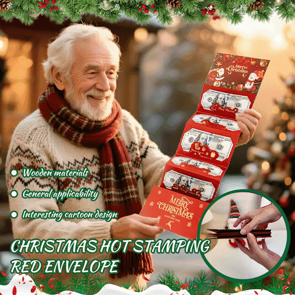 🎄 Christmas Cash Envelope with Money Clip