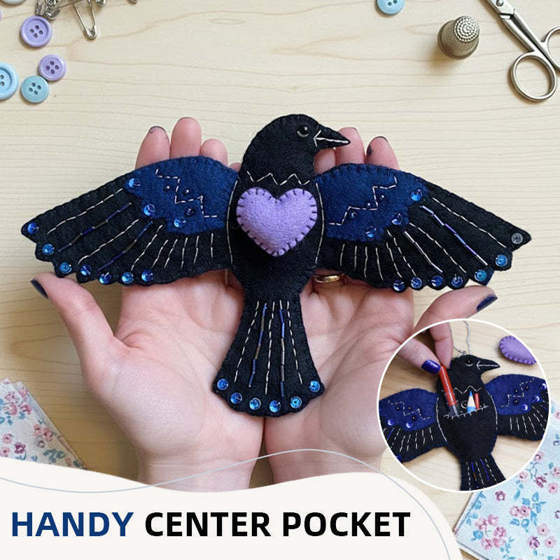 Luna the Crow Sewing Case