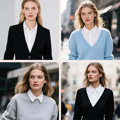 Layered Look Fake Collar Set