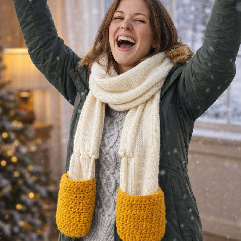 💊 The "Happy Pill" Scarf: Creative Capsule Knitwear