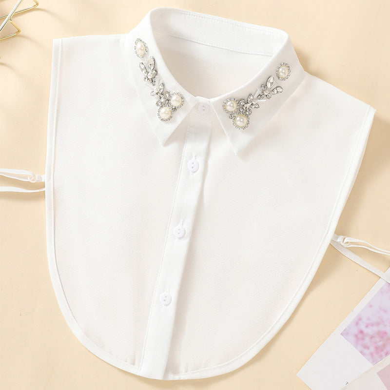 Diamond And Pearl Fake Collar