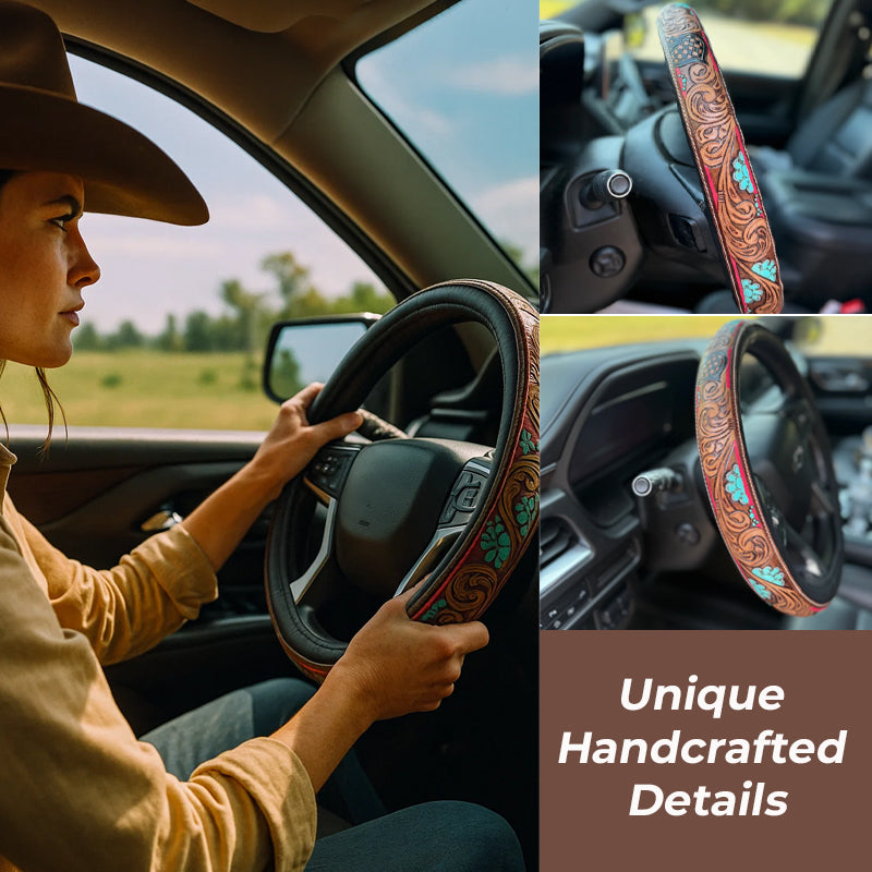 🤠 Western Cowboy Steering Wheel Cover