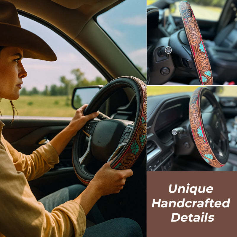 🤠 Western Cowboy Steering Wheel Cover
