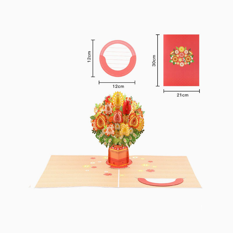 💐 Pop-Up Wildflower Valentine’s Card