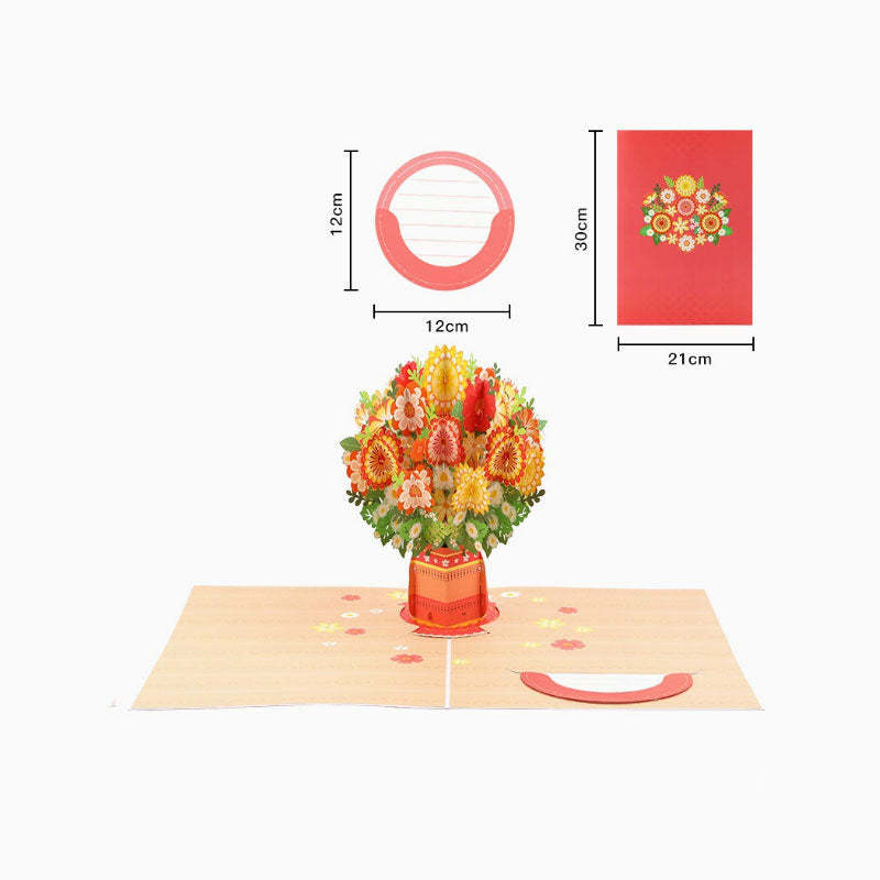 💐 Pop-Up Wildflower Valentine’s Card