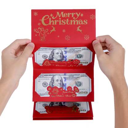 🎄 Christmas Cash Envelope with Money Clip