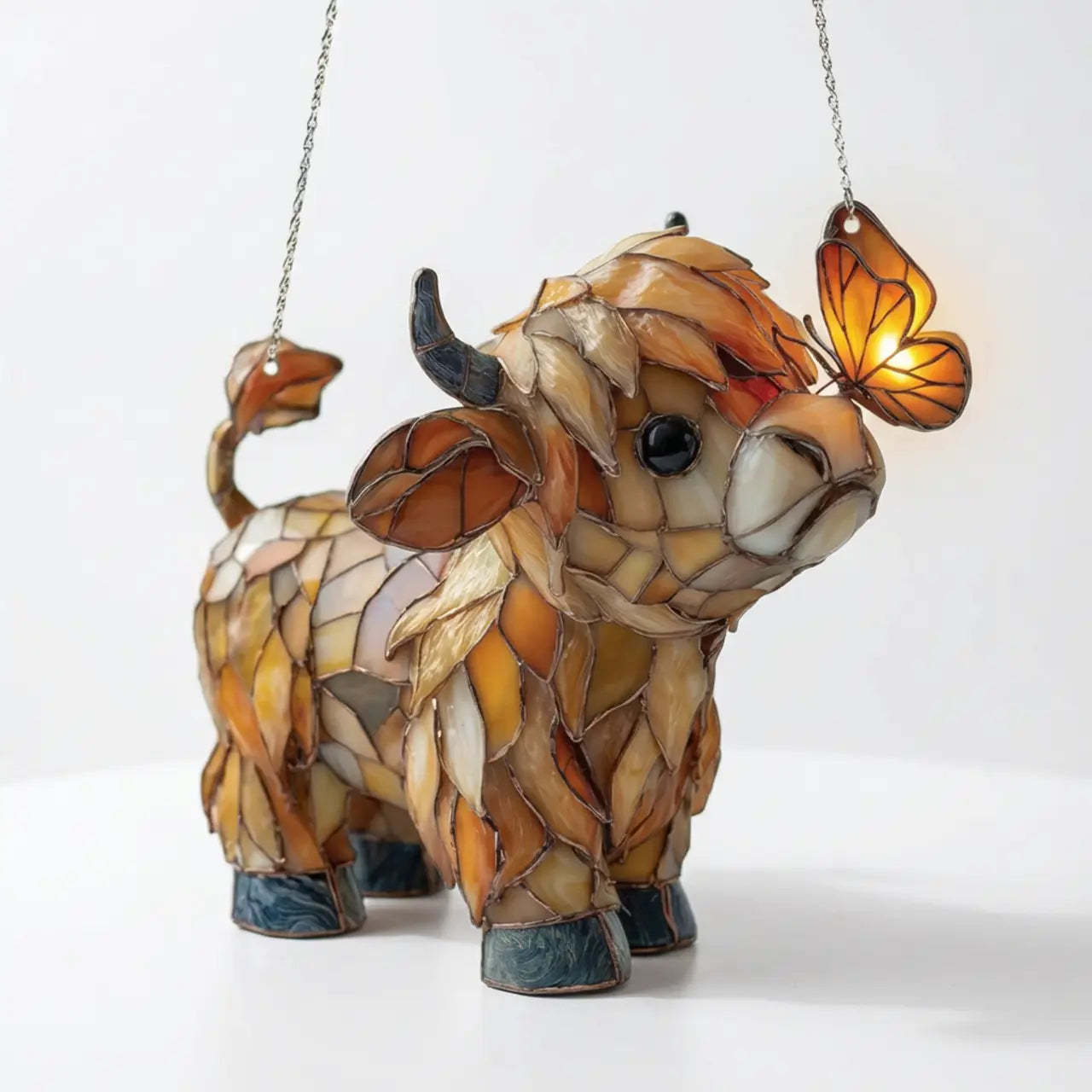 Scottish Highland cattle decorative windows