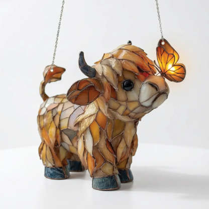 Scottish Highland cattle decorative windows