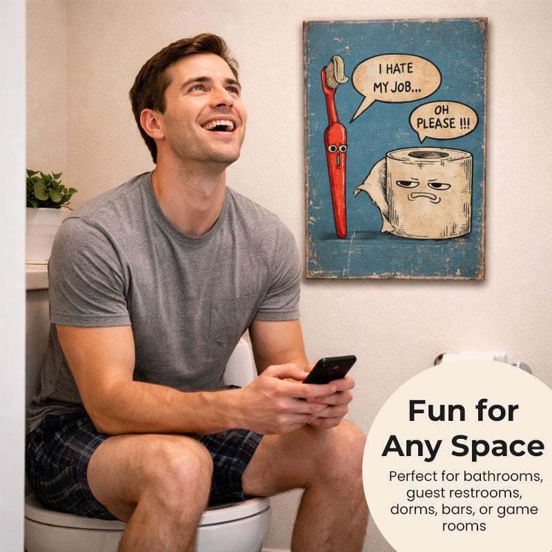 Please—metal Plate Decoration