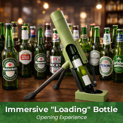 51mm Beer Bottle Mortar Bottle Opener – Novelty Cap-Launching Desk & Bar Accessory.