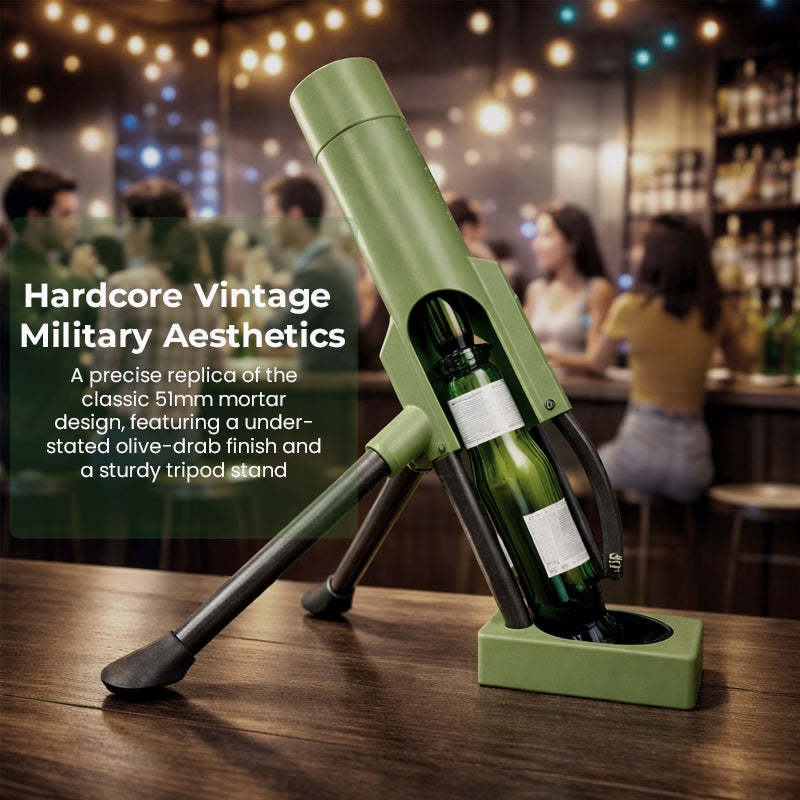 51mm Beer Bottle Mortar Bottle Opener – Novelty Cap-Launching Desk & Bar Accessory.