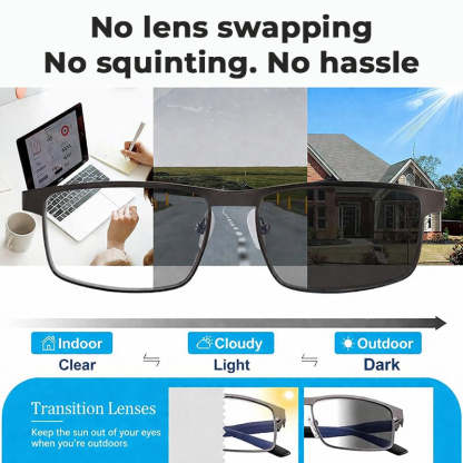 Photochromic Glasses – Auto Darkening, UV400 &amp; Blue Light Blocking