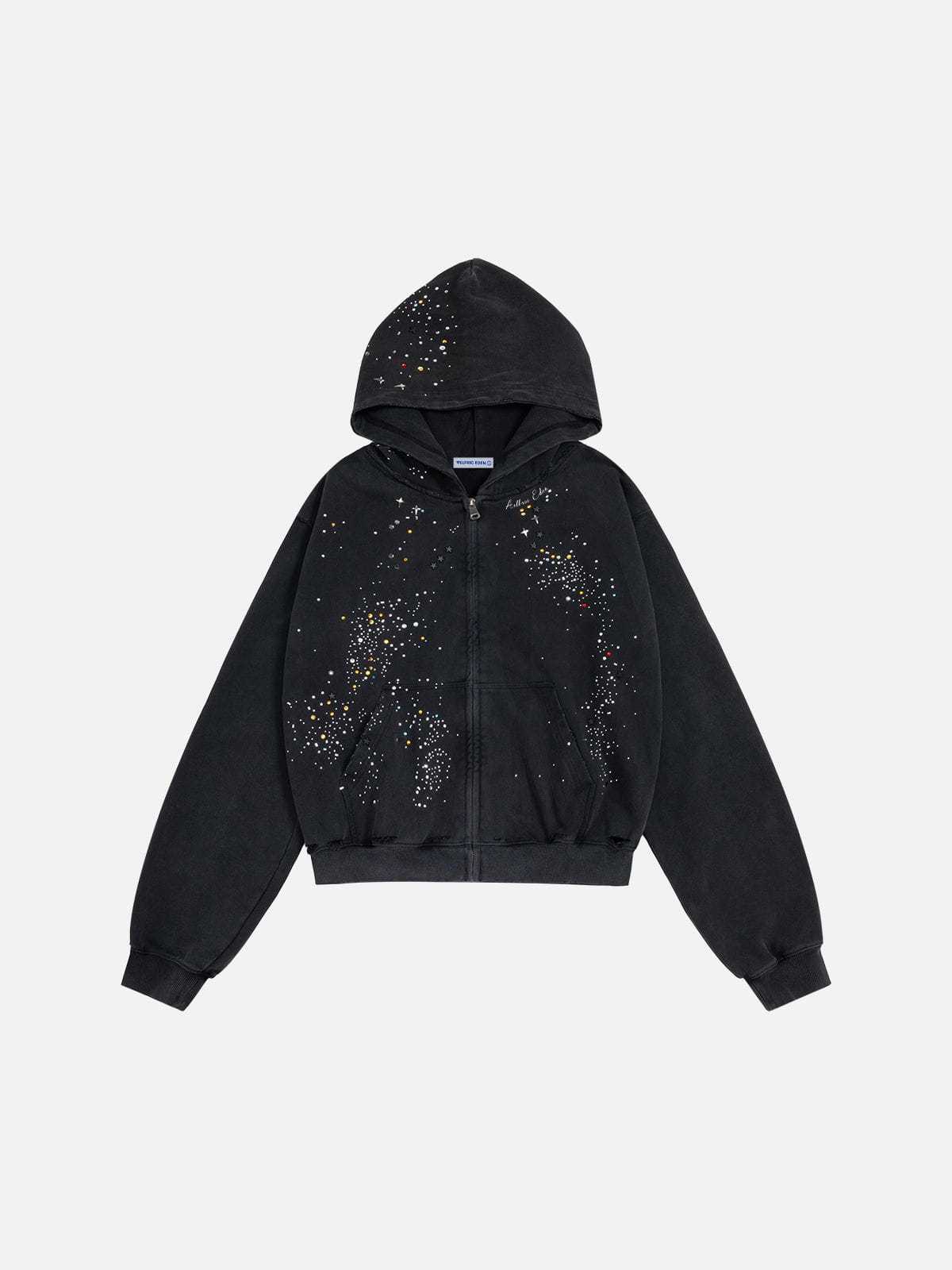 Aelfric Eden Rhinestone Zip Up Hoodie