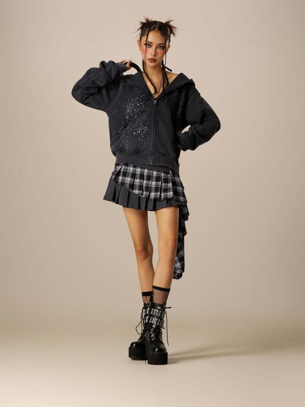 Aelfric Eden Rhinestone Zip Up Hoodie