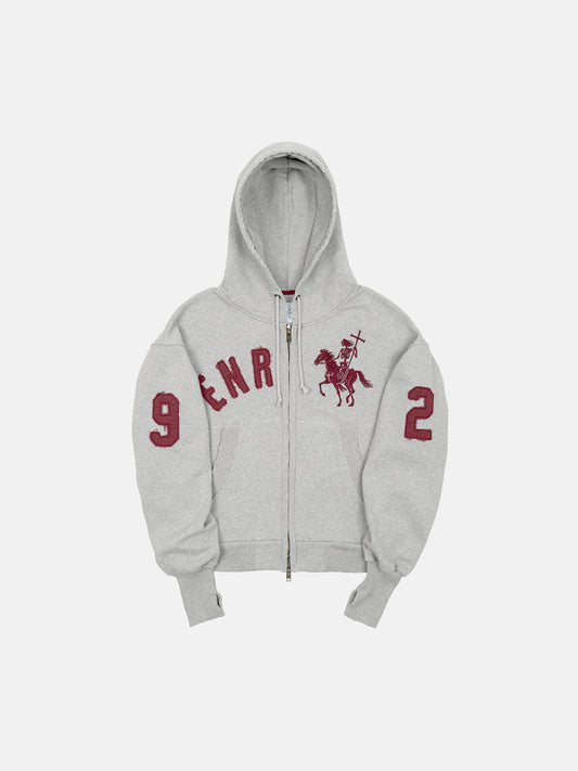 Urban Edge meets Retro Vibes: Oversized Embroidered Zip Hoodie – Your New Streetwear Staple
