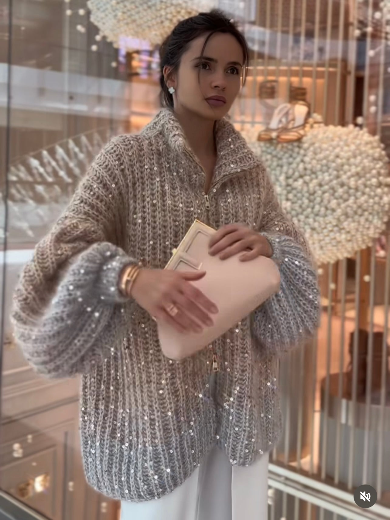 Pulover Moale Paillete Zilnic