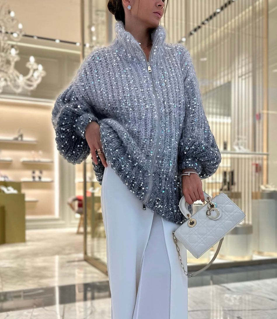 Pulover Moale Paillete Zilnic