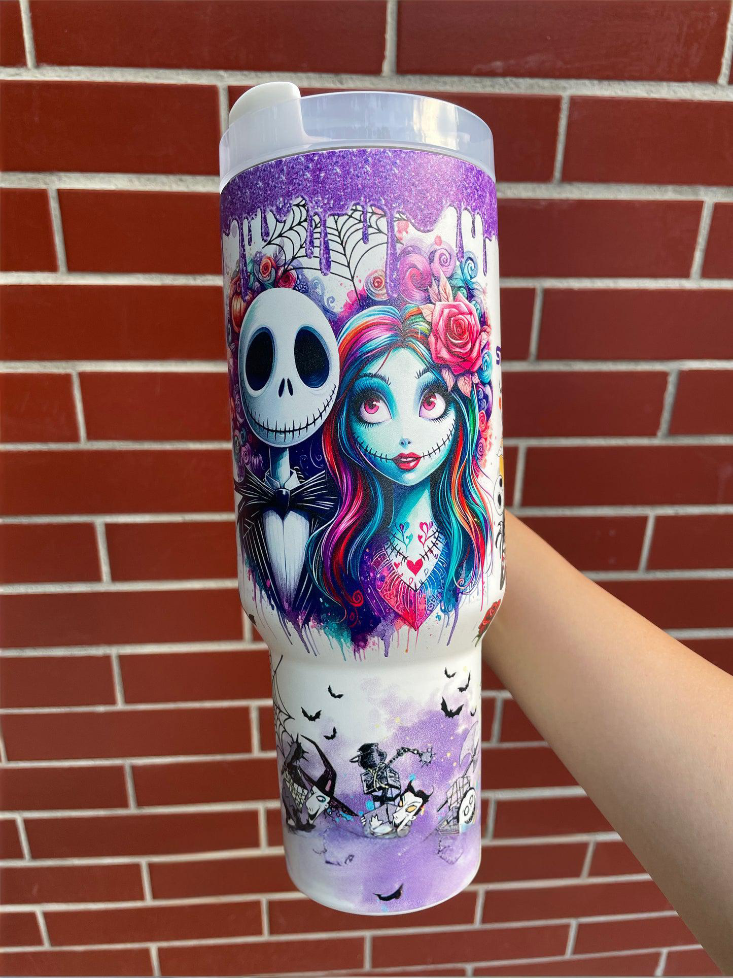Sally x Jack Skellington 40 Oz Tumbler