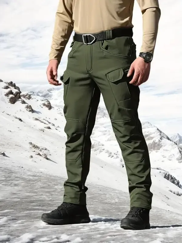 Men's Windproof Fleece-Lined Tactical Pants