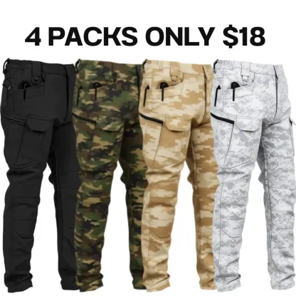 Men's Windproof Fleece-Lined Tactical Pants