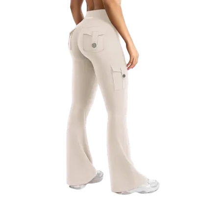 「🛒90%OFF only today」Women's athletic flared leggings with pockets