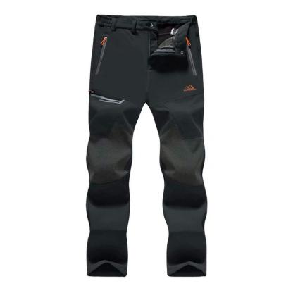 Men's Winter Pants Fleece Lined Ski Snow Pants Water Resistant 4 Zip Pockets Outdoor Pants