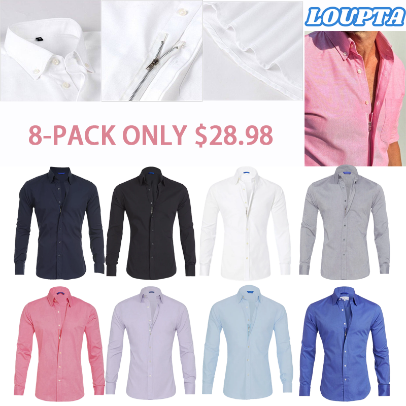 Men’s Zipper Oxford Shirt – Classic Style, Modern Comfort