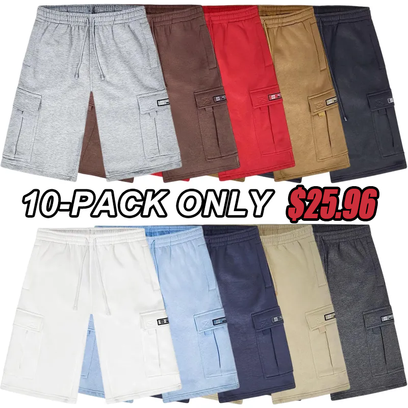 Men's loose-fit wool cargo shorts