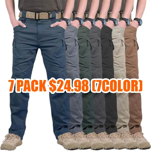Men's Ripstop Cargo Pants,Ripstop Water-Resistant Hiking Work Pants