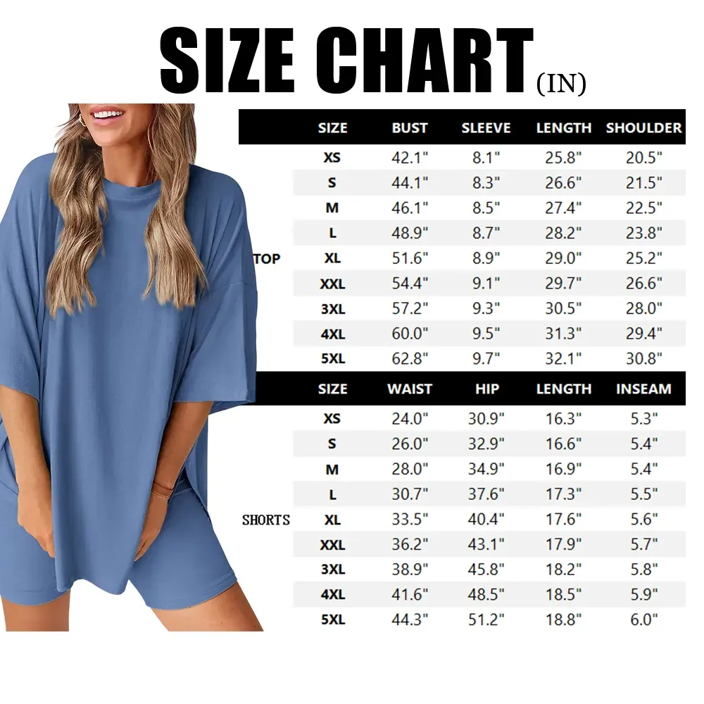 Women Summer Casual Oversized Shirts & Side Pocket Shorts