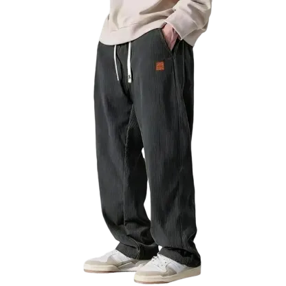 ⚡Men's Corduroy Straight-Leg Sweatpants Autumn New Arrival Loose Fit Wide-Leg Casual Pants⚡