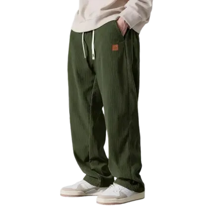 ⚡Men's Corduroy Straight-Leg Sweatpants Autumn New Arrival Loose Fit Wide-Leg Casual Pants⚡
