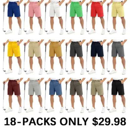 Men's Golf Work Shorts Stretch Waistband Dry Fit