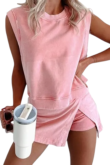 🔥Last day promotion🔥Women's Travel Outfits Summer Lounge Set Two Pieces