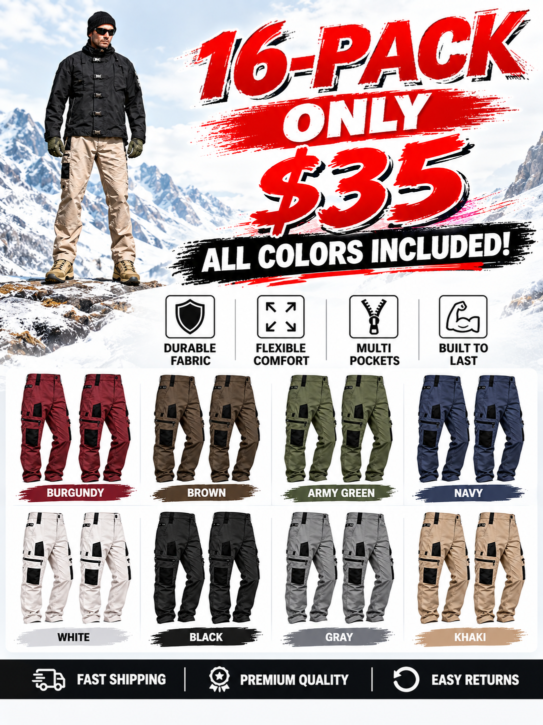 💥Fall New Arrival✈️Men's Loose-Fit Utility Jeans
