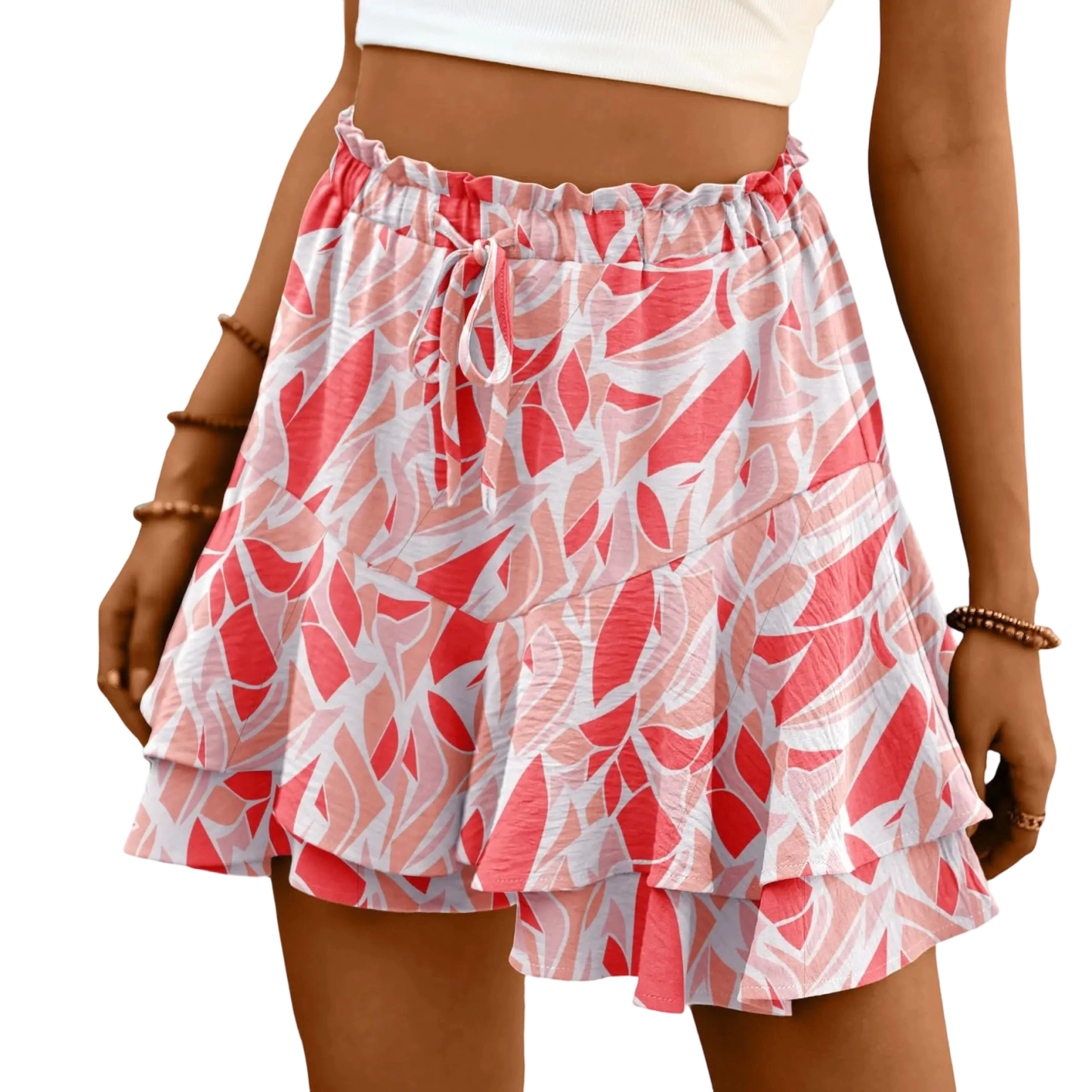 🔥Flowy Shorts for Women Boho Ruffle Tiered Butterfly Skorts