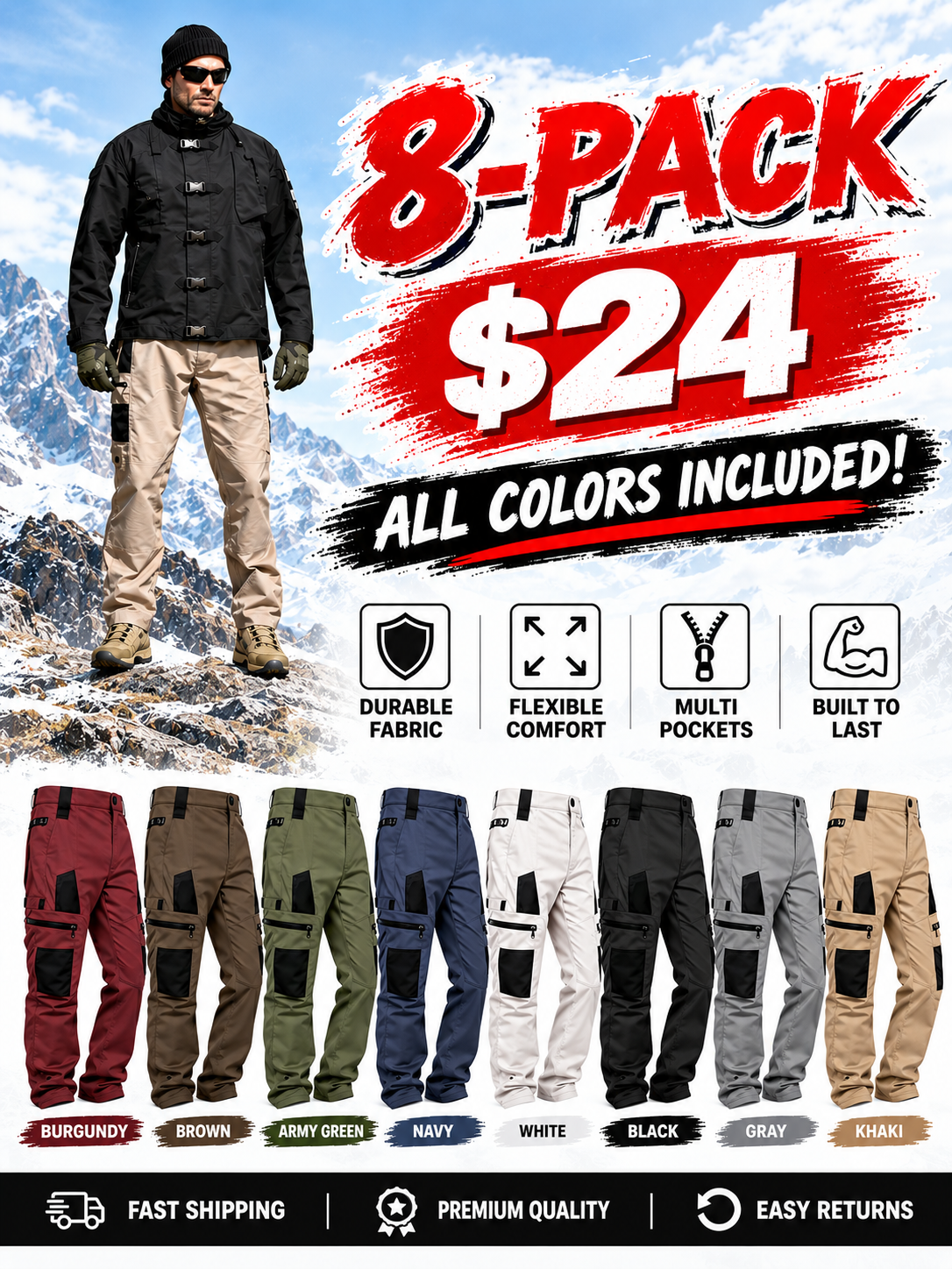 💥Fall New Arrival✈️Men's Loose-Fit Utility Jeans