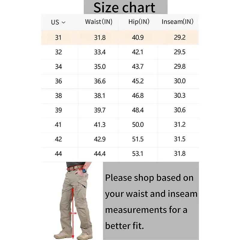 Men's Multi-Pocket  Lightweight Casual Work Pants