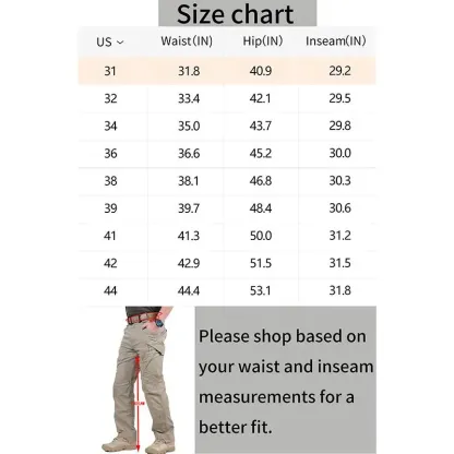 Men's Multi-Pocket  Lightweight Casual Work Pants
