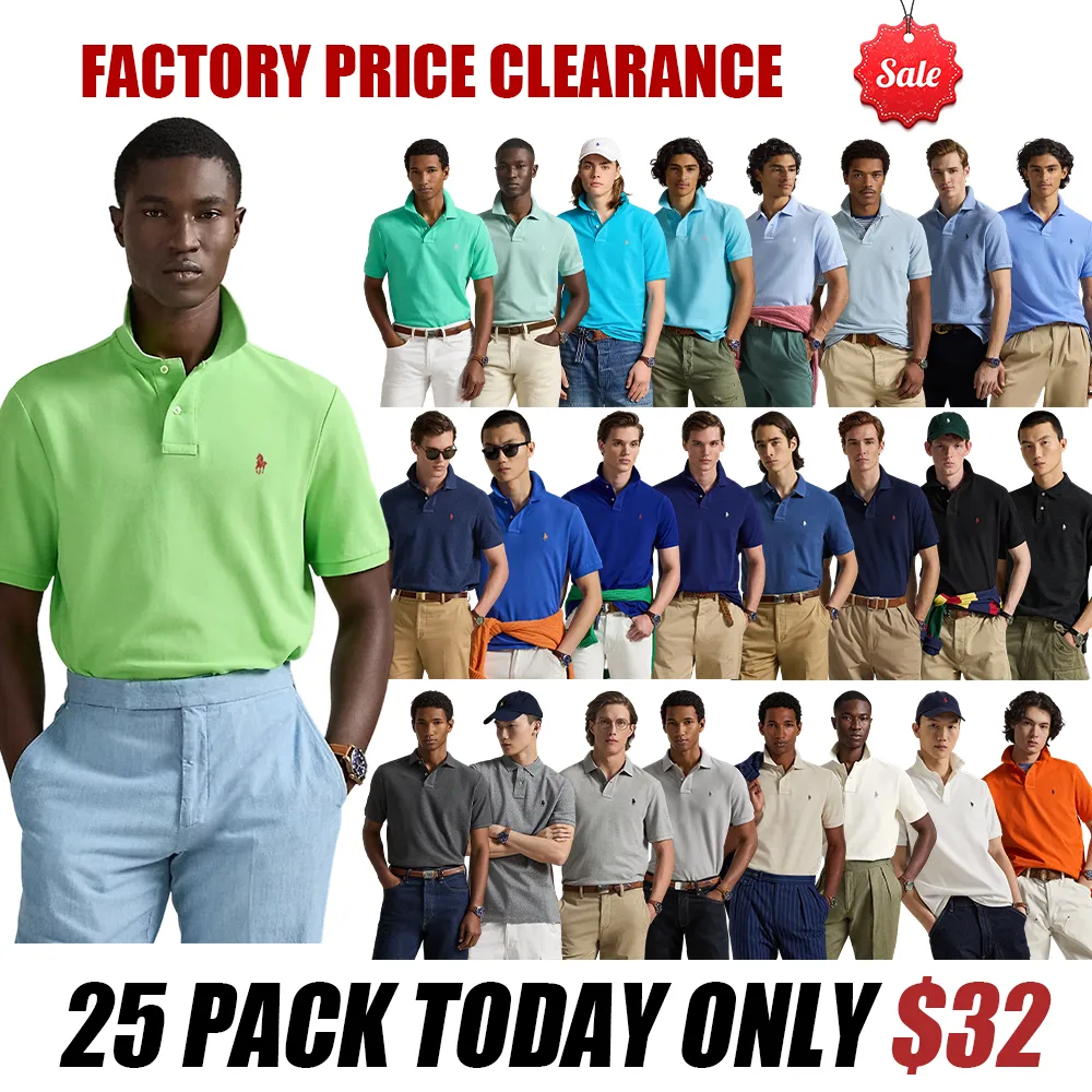 ⚡24-HOUR FLASH SALE 🔥25-PACK ONLY $32 - Men's Classic-Fit Mesh Polo Shirt