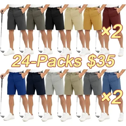 Men's Golf Work Shorts Stretch Waistband Dry Fit