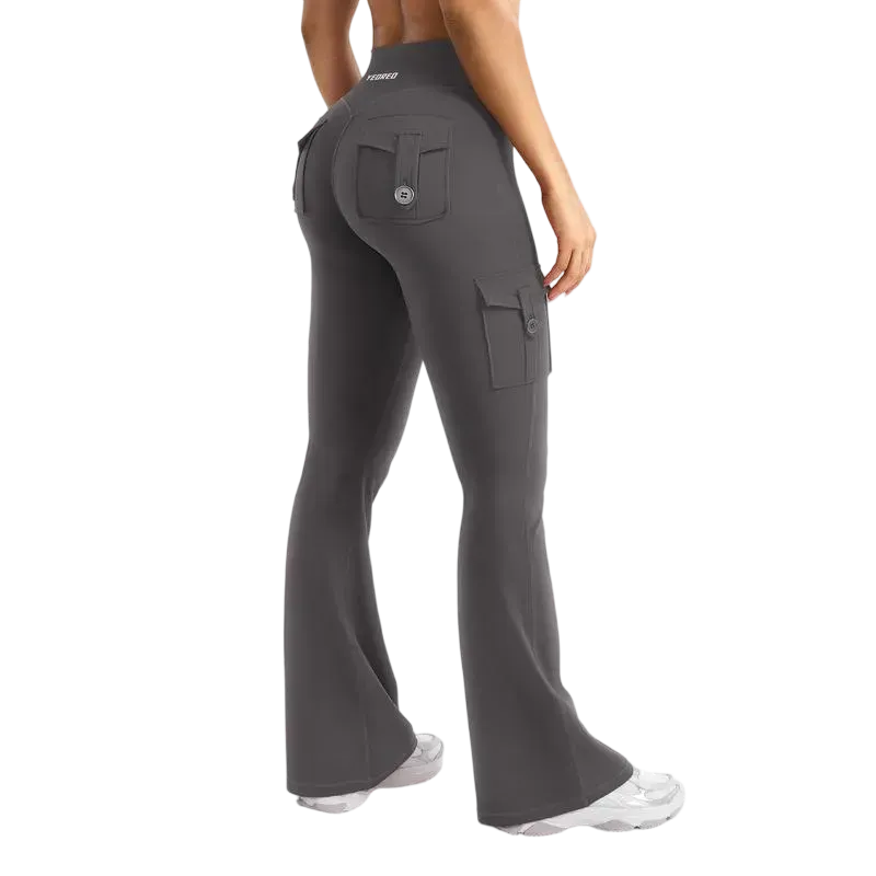 「🛒90%OFF only today」Women's athletic flared leggings with pockets