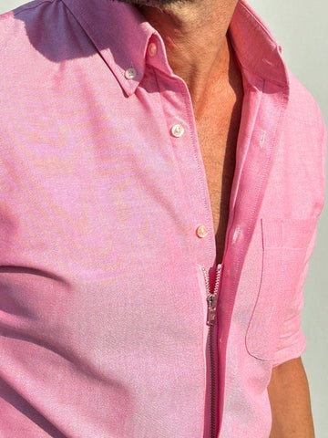 🔥2025 Hot Sale🔥Oxford Stretch Zip Shirt