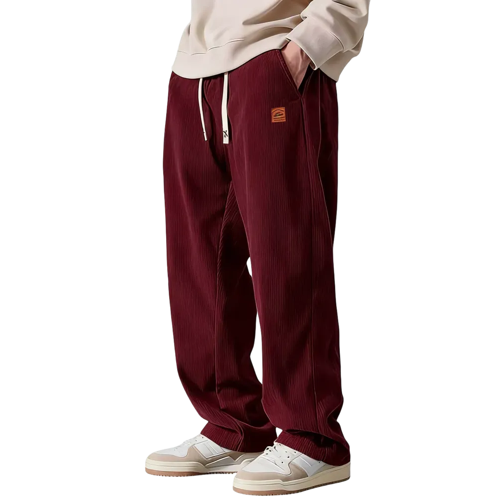 ⚡Men's Corduroy Straight-Leg Sweatpants Autumn New Arrival Loose Fit Wide-Leg Casual Pants⚡