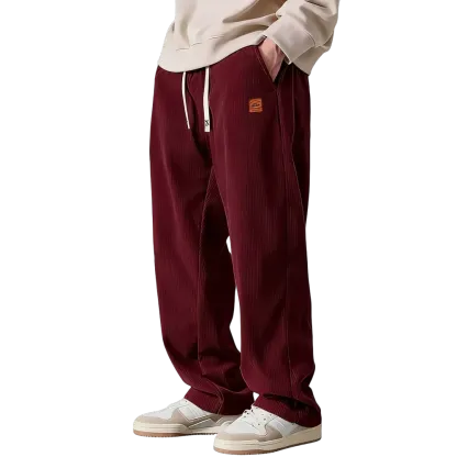 ⚡Men's Corduroy Straight-Leg Sweatpants Autumn New Arrival Loose Fit Wide-Leg Casual Pants⚡