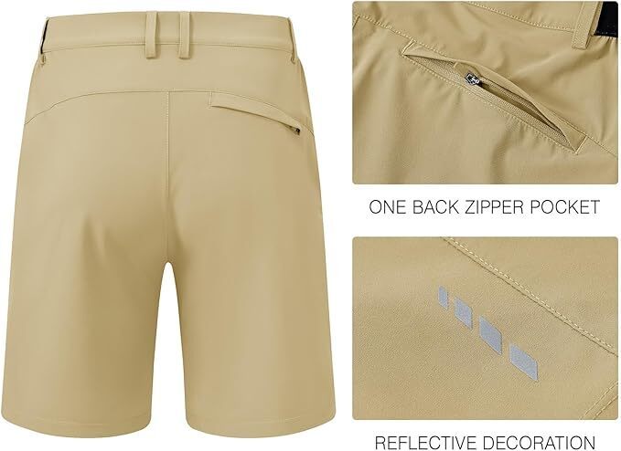 🔥12-Pack All-Colors $24.98-Men's Golf Work Shorts Stretch Waistband Dry Fit