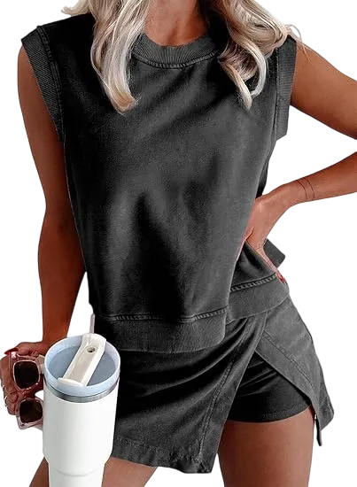 🔥Last day promotion🔥Women's Travel Outfits Summer Lounge Set Two Pieces